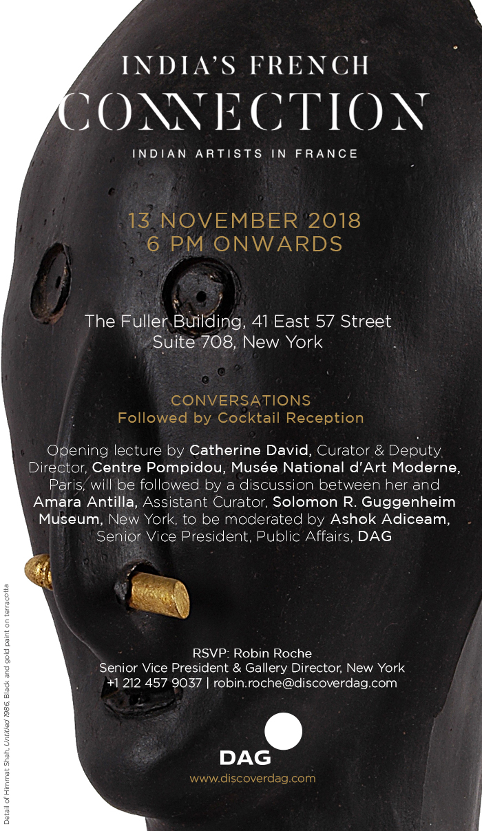 INDIAN FRENCH CONNECTION, Indian Artists In France, 13 November 2018 6 PM at DAG.
